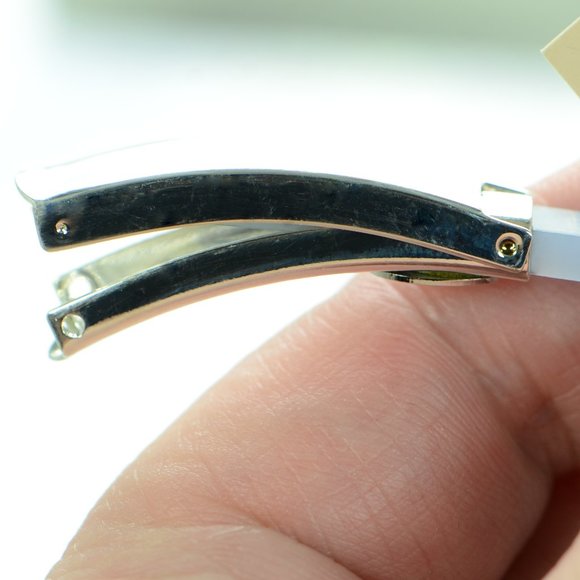 Kirks Folly Crystal Letter Charm Silicone Rubber Waterproof Bracelet - Picture 4 of 10